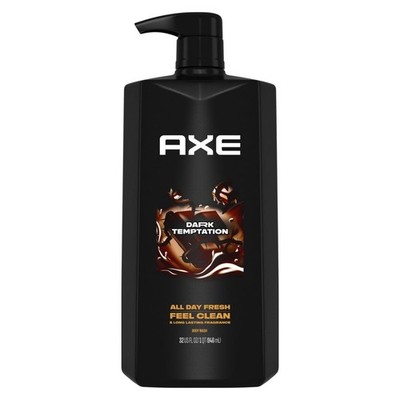 Axe Dark Temptation Body Wash for Men Dark Chocolate, 32 oz.