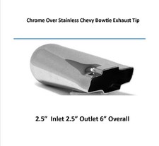 Brand New Chrome Plated Chevy Bow Tie Exhaust Tip Far600-cr