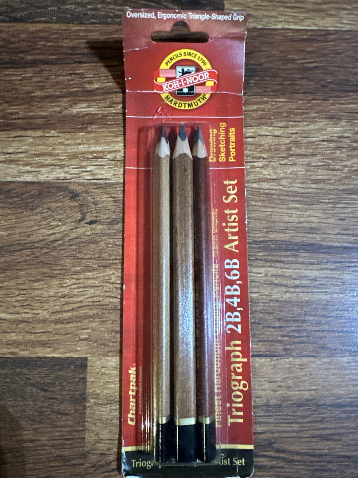 Koh-I-Noor Triograph Graphite Pencil Artist Set, 2B, 4B, 6B 