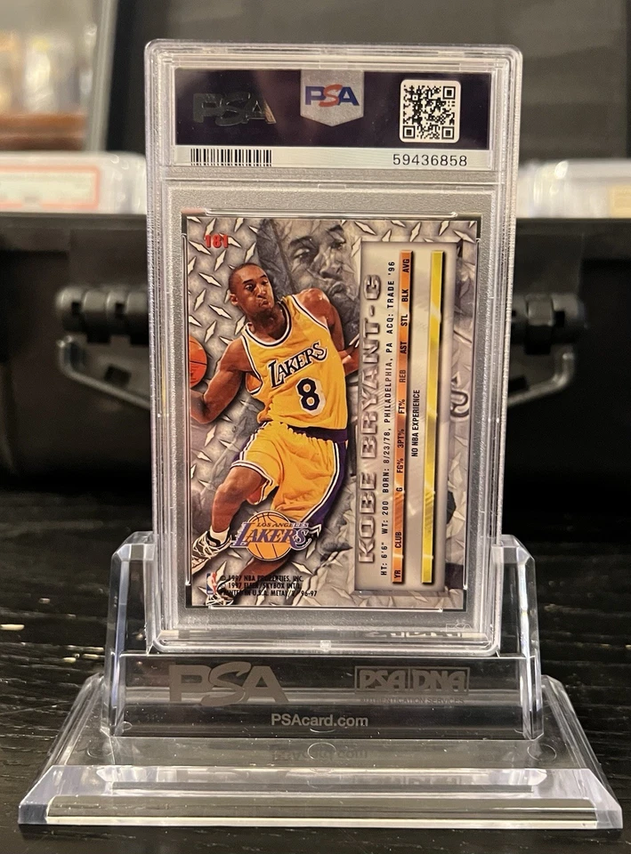 1996 Fleer Metal Kobe Bryant #181 Rookie Card PSA 9 MINT - Image 2 of 2