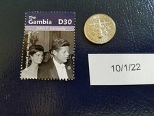 John F Kennedy Jacqueline Kennedy Onassis The Gambia Stamp (c)