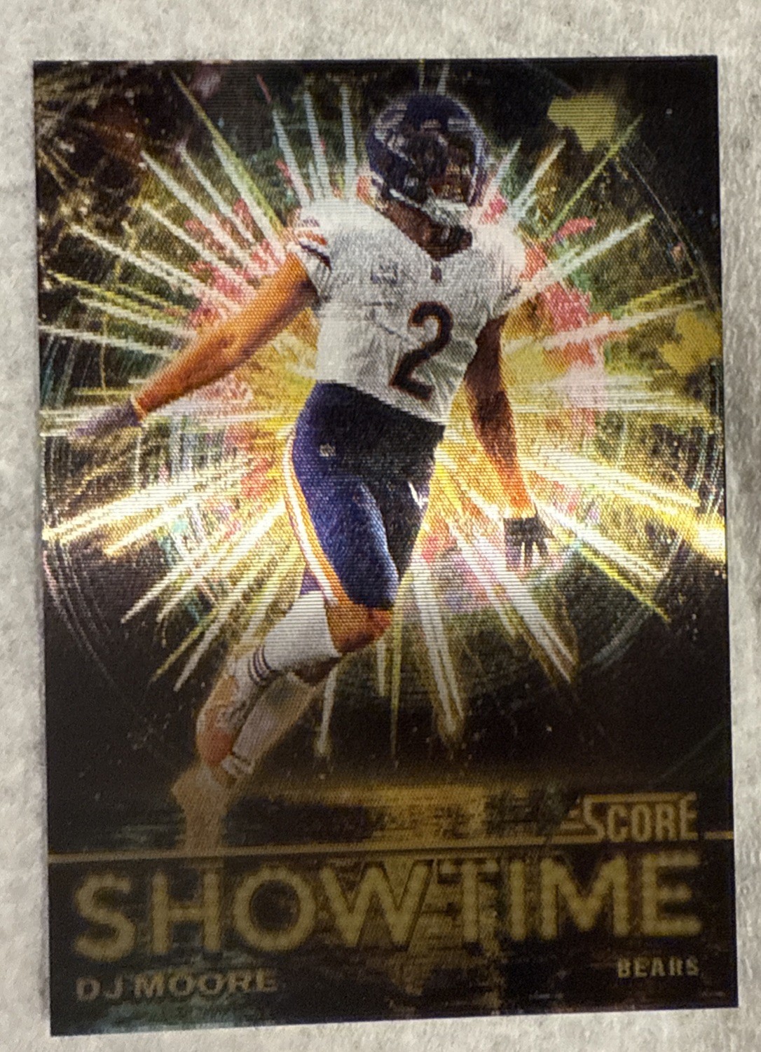 2024 Score Football SHOWTIME  3D Chicago Bears DJ Moore Case Hit No 4 SSP