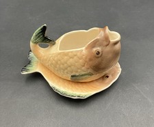 Vintage Fish Sauce Gravy Boat w Matching Plate SHOTER & SONS LTD Stoke On Trent