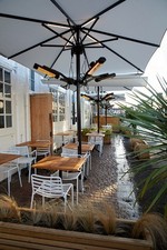 2 x Giant Parasols - SCHSCHATTELLO by May Parasols 3x4m with 4x1500W heaters