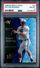 1998 SKYBOX E-X2001 #54 PEYTON MANNING ROOKIE RC PSA 8