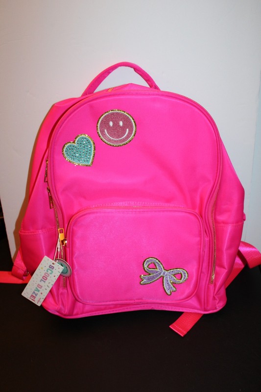 School Daze Kids Backpack - Hot Pink with Appliques - RN 143333