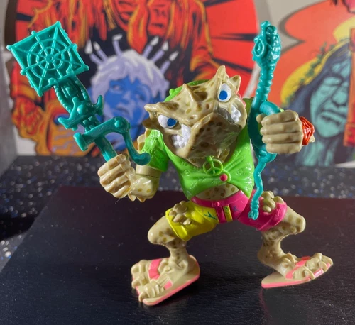 Vintage 1990 TMNT Ninja Turtles Napoleon Bonafrog Figure - Almost Complete