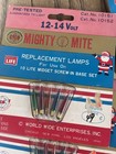 SIX Packages Of Mighty Mite Replacement Lamps / Bulbs  12-14 Volt  Christmas NOS — photo 1