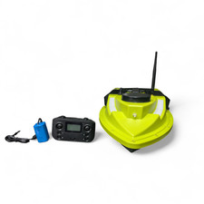 Flytec V18 GPS RC Fishing Bait Boat with 3 Hoppers & Auto-Return - Lime Green
