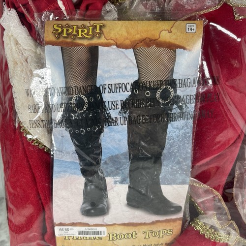 Spirit Halloween Para Mujer Talla Mediana Bonito Disfraz de Pirata Vestido Sombrero Bota Calcetines - Imagen 5 de 6