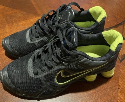 Nike Shox Turbo Plus 2011 Running Shoes Men's Size 8  Black Green PO 454166-007