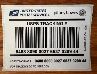 Lot of 10 Pitney Bowes Label 888 Tracking Number stickers for USPS packages NEW