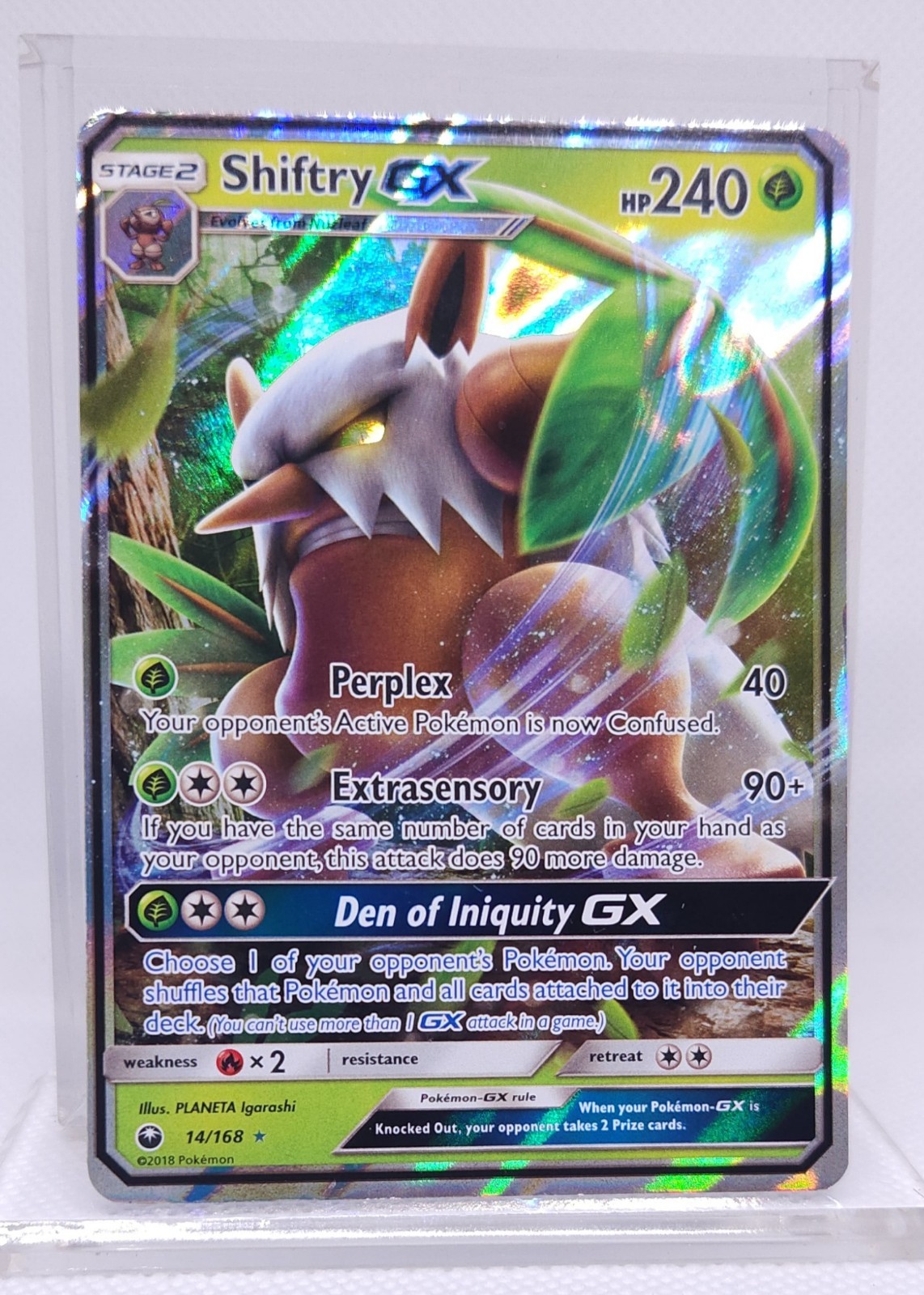 Pokémon Shiftry GX 14/168 Celestial Storm