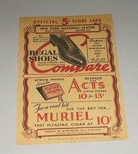 ORIGINAL 1936 NEW YORK GIANTS VS. CHICAGO CUBS BASEBALL SCORE CARD PROGRAM