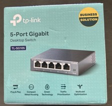 TP-Link TL-SG105PE 5 Port Gigabit Easy Smart PoE Ethernet Switch New Sealed Box