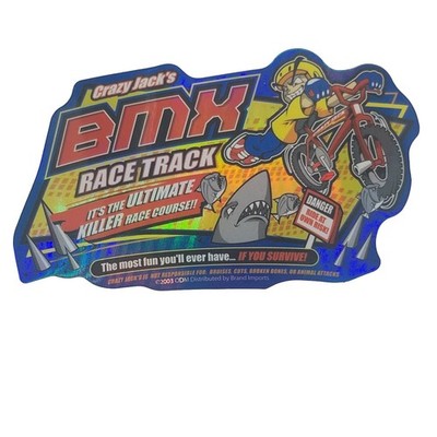 2003 Vintage Extreme Sports Vending Machine Sticker BMX Race Trace Crazy Jack's