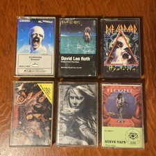 80s Hard Rock Hair Metal Cassette Lot Scorpions Steve Vai Def Leppard Roth Neil