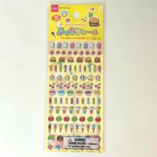 Daiso Plump Sticker Food Desserts Candy Puffy Sticker Sheet