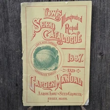 1887 Low's Illustrated Retail Seed Catalogue Garden Manual Book Catalog Essex MA