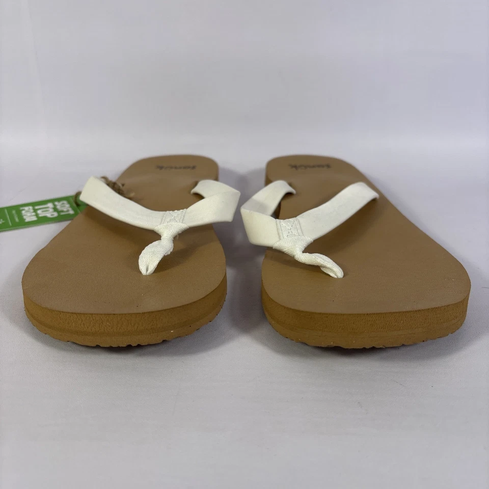 Sandalias chanclas Sanuk Ashland ST para mujer talla 9 blancas/beige - LIMPIAS Foto 3 de 4