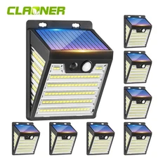 1-8x 121 LED Solar Powered Wall Light Outdoor Garden Yard Motion Sensor Security