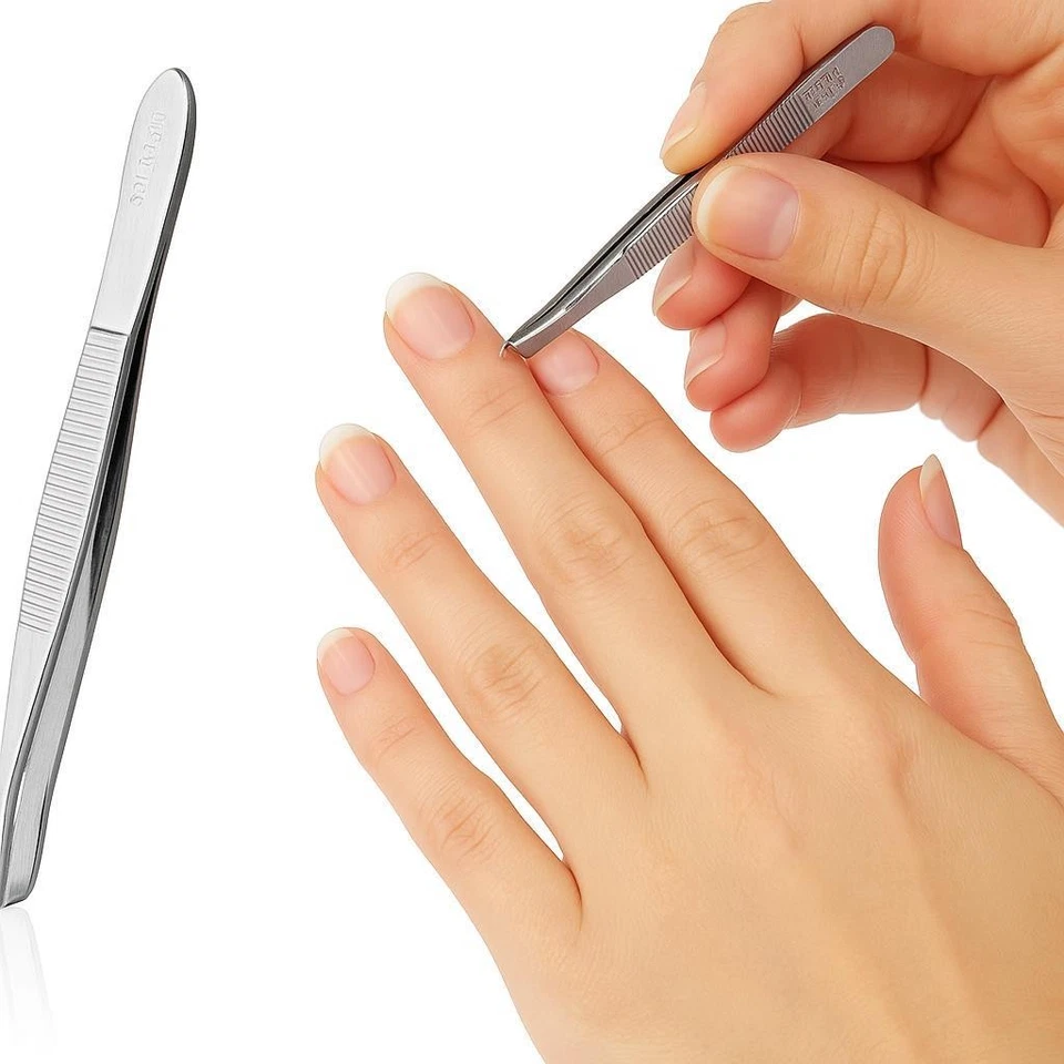 3-tlg Solingen Maniküre Set Leder Etui, Nagelschere, Feile, Pinzette, Germany - Bild 4 von 4