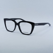 Balenciaga Eyeglasses Bb0062o 001 Black Black Transparent 53/18/140 - NWT Balenciaga BB0062O Prescription Eyeglasses | Free Shipping  main image 3
