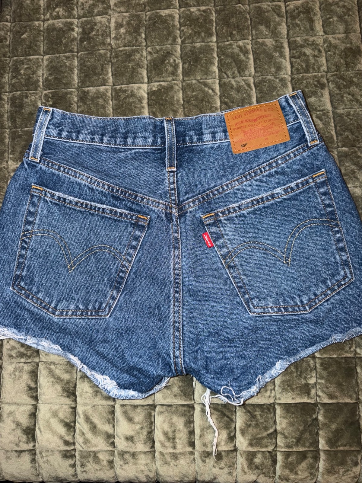 Levi’s Premium 501 Original Shorts Womens 25 Blue… - image 1