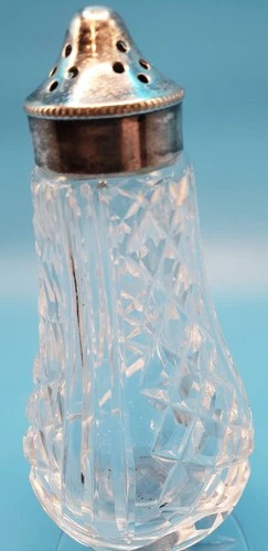1 Vtg WATERFORD LISMORE Cut Lead Crystal Salt or Pepper Shaker - Signed 6.25"
