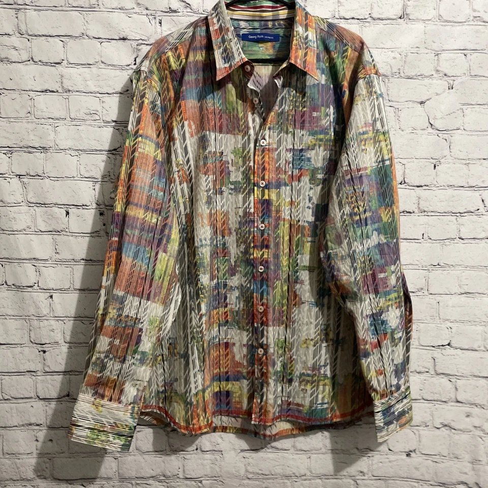 Georg Roth Los Angele Men’s Shirt 3XL  Abstract Multicolor-fun -NWOT RARE! - Image 2 of 4