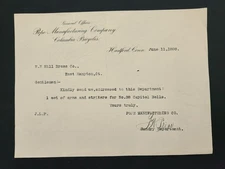 1898 antique COLUMBIA BICYCLES hartford ct POPE MANUFACTURING CO LETTERHEAD