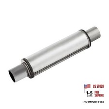 2.25" Inlet/Outlet Exhaust Muffler,2.25 Universal Muffler Stainless 2.25in