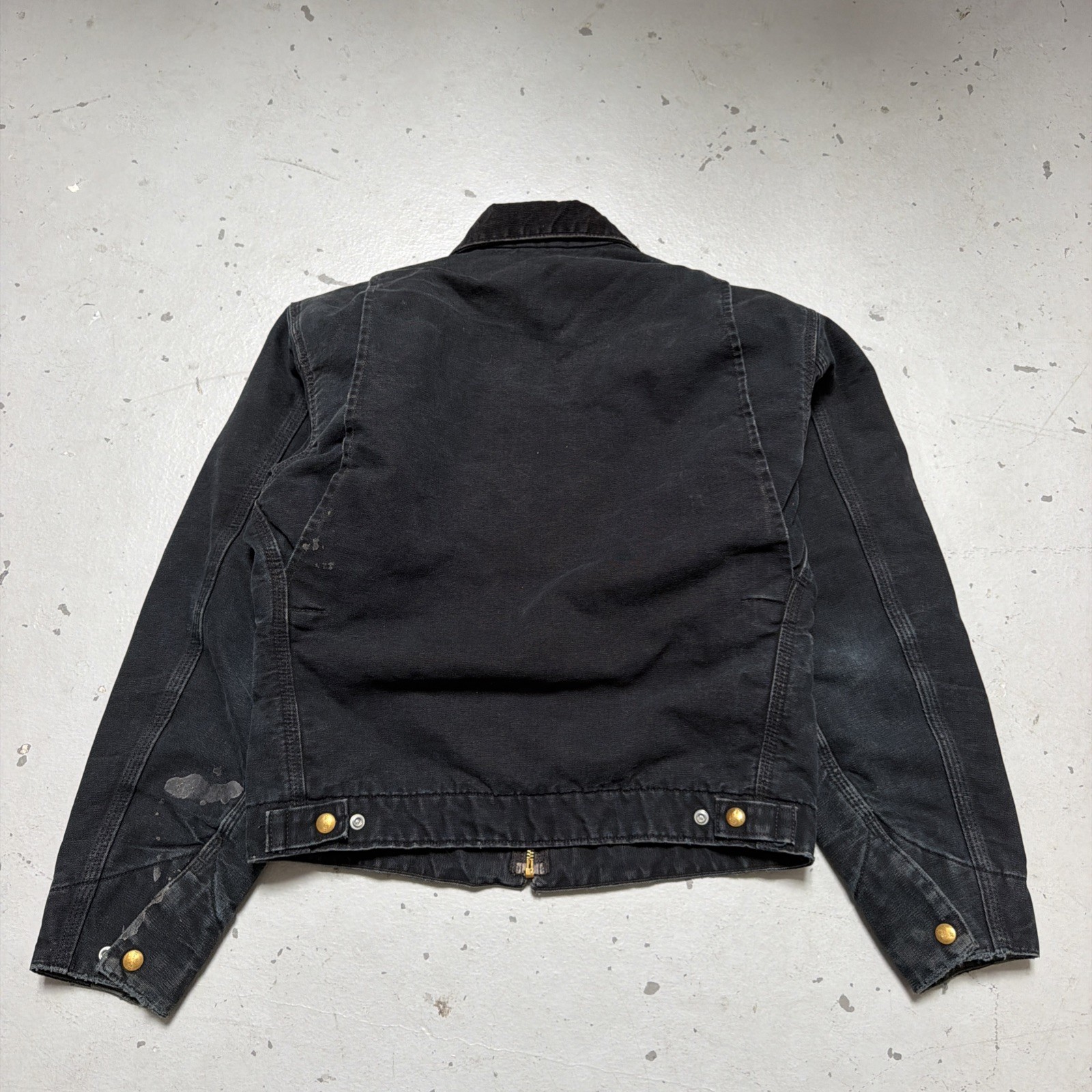 Carhartt J001 BLK Detroit Lined Canvas Work Jacket Made In USA Black S image 7