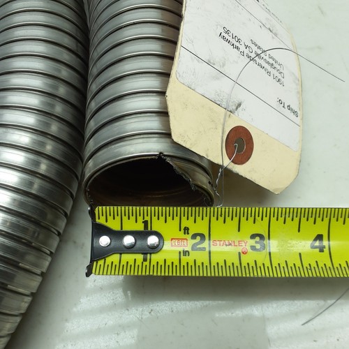 Flexible Stainless Exhaust Hose 2" x 8' SS12 Rough Bore 2" Inside Diameter - Picture 4 of 5