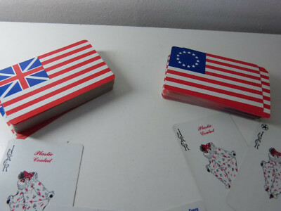 Etui mit zwei Sätzen à 52 Karten + Joker, Bridge, Flagge, Flag (Fig)