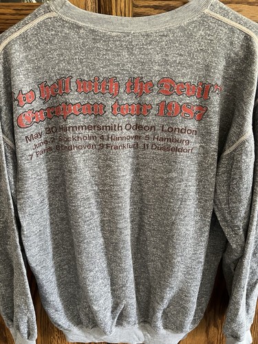 Stryper To Hell With The Devil European Tour 1987 Band Sweatshirt Size L Rare! - Picture 3 of 8