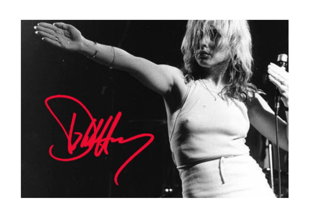Debbie Harry Blondie showing nipples 2 Repro signature A4 poster