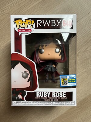 SDCC 2019 Funko Pop RWBY Ruby Rose #640 With Official Comic Con Sticker