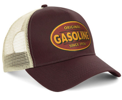Original Gasoline Trucker Cap Hotrod V8 US Car Oldschool Biker Baseball Kappe 