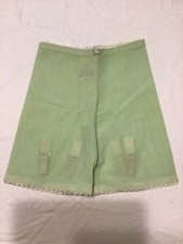 Vintage Styled For Body Control Women's Semi Sheer Panties with Garter Straps S