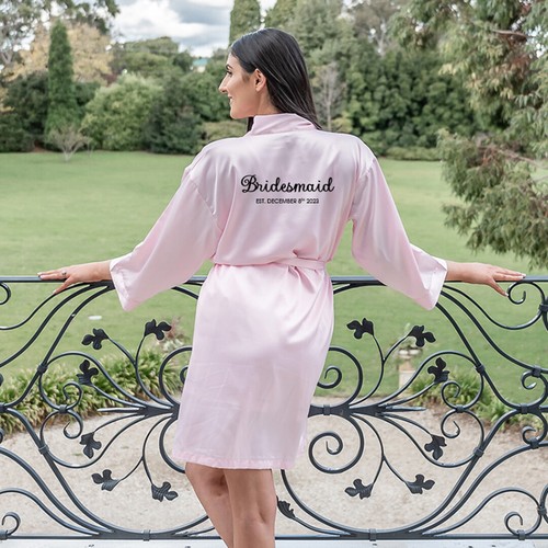 personalised satin dressing gown