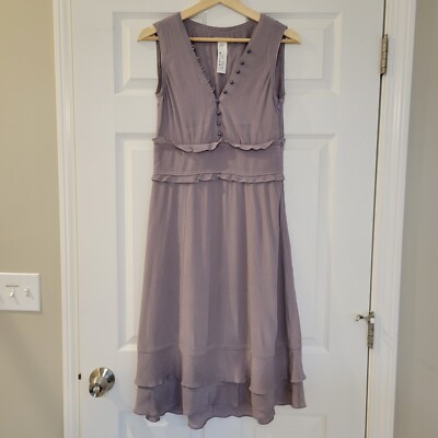 cacharel silk dress Vintage Cacharel Silk Light Purple Midi Dress, Size 38