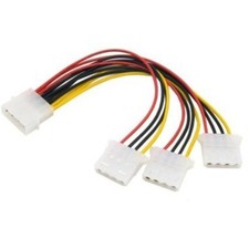 High Quality 4Pin IDE Power Cables 4 Pin Molex Male To 3 Port Molex IDE Female