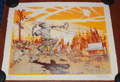 Mear One David & Goliath Art Print Serigraph S/# 100 Street Urban Graffiti Art