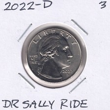 2022-D Dr Sally Ride Washington Quarter. Came straight from old roll. (#3)