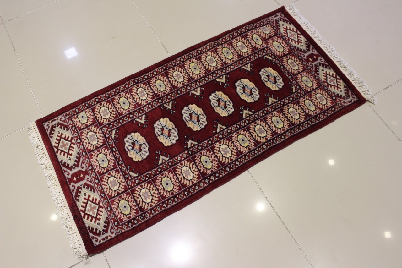 Rugs, Pads & Protectors a 2x3 Rectangular Rug 100% Original Hand-Knotted in Red