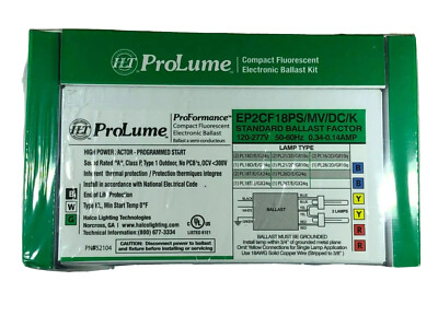 Halco 52104 Compact Fluorescent Electronic Ballast Kit for 2 18W Lamps 120-277V 