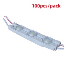 100Pcs Waterproof 12V LED Module Lights with 3 LED Module Super Bright SMD 2835
