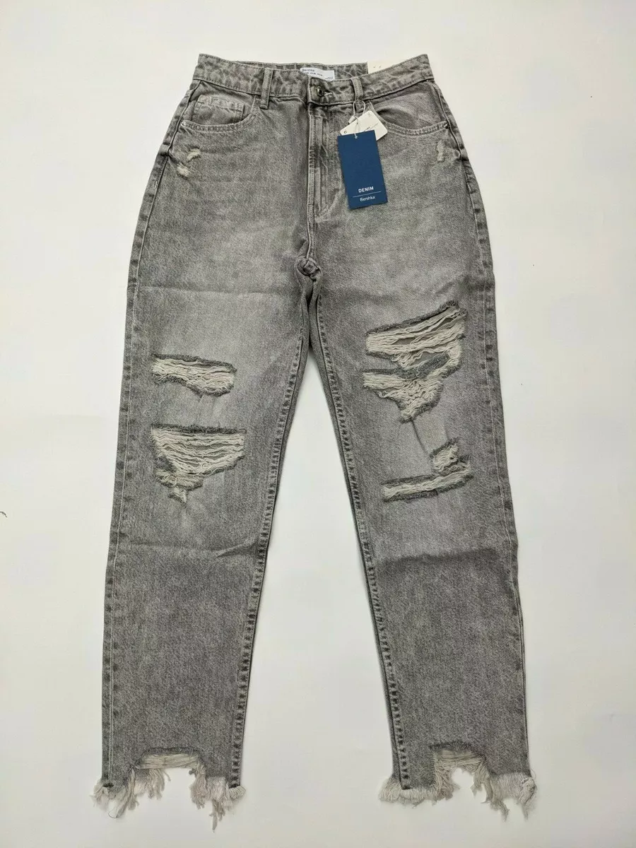 Grey mom store jeans ripped