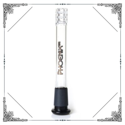 Downstem PHOENIX STAR Down Stem 4'' Overall 3'' + 1'' Top BLACK  Matrix Perc 14mm